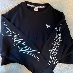 VS PINK crew neck crop top